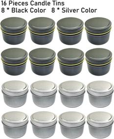 img 3 attached to Candle Tin 16Pcs 4Oz Containers for DIY Candle Making - Round Shape Metal Tins - Storage Box, Holders & More