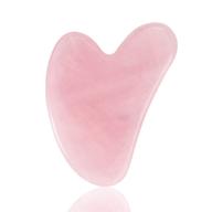 🌿 gua sha massage tool - natural jade stone rose quartz guasha board scraping for age-anti spa acupuncture therapy facial on face, back, arms, neck, shoulder logo