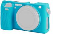 📷 protect your sony alpha a6000 camera with ease: anti-scratch soft silicone hood case in blue logo