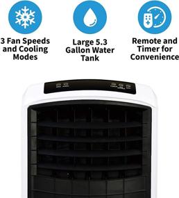 img 1 attached to 🌬️ NewAir AF-1000W Portable Evaporative Air Cooler with Fan, Humidifier and Indoor Tower Fan - White