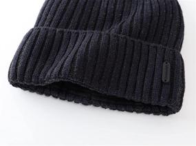 img 1 attached to 🎩 Connectyle Classic Men's Winter Hats - Warm Thick Knit Cuff Beanie Cap with Lining