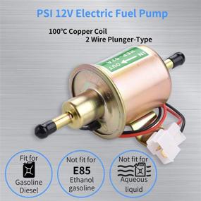 img 1 attached to 🔌 MaySpare Electric Fuel Pump 12V PSI Gas Diesel Inline Fuel Pump HEP-02A Low Pressure Fuel Pump for Motorcycle Carburetor ATV