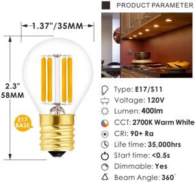 img 3 attached to 💡 Hizashi Intermediate Dimmable LED Bulb Replacement (Equivalent)