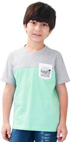 img 3 attached to TaiMoon BoysGray Stripe Contrast T Shirt