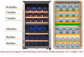 img 2 attached to 🍷 FOVOMI 20-Inch Wine Cooler Refrigerator - Keep Your Wine Collection Perfectly Chilled with 52 Bottles Capacity, Dual Zone Compressor Wine Cellars - Ideal for Kitchen and Home Bar