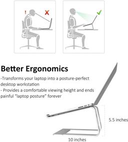 img 3 attached to 💻 Elevate Your Laptop Experience with AMOTIE Ergonomic Aluminum Laptop Stand