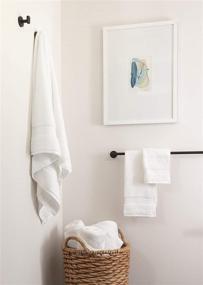 img 3 attached to 🛁 Set of 6 Luxury Bath Towels – 100% Organic Cotton, GOTS Certified, Hotel Premium Quality, 700 GSM – Includes 2 Bath Towels (30 x 56), 2 Hand Towels (16 x 30), and 2 Wash Cloths (13 x 13) in White