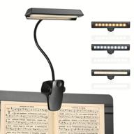 🎵 enhanced 19-led clip-on music stand light - rechargeable, adjustable brightness and color temperature for piano, reading, sewing логотип