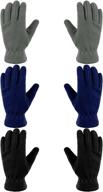 ultimate winter warmth: 3 pairs of kids fleece gloves for boys and girls logo
