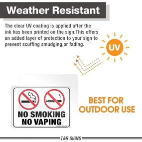 img 2 attached to Smoking Vaping Sign Weatherproof Pre Drilled