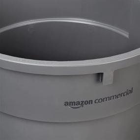 img 2 attached to 🗑️ AmazonCommercial 32 Gallon Heavy Duty Round Trash/Garbage Can, Grey, 2-pack: Durable and Spacious Waste Bins for Efficient Waste Management