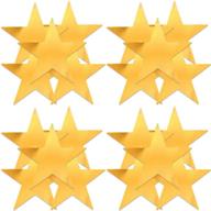 ✨ uniqooo 20 шт металлические золотые фигурки звезд из бумаги | рождественский новогодний декор для подвешивания | баннер гирлянда для вечеринки детей | украшение доски объявлений в классе логотип