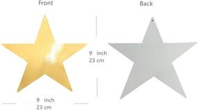 img 2 attached to ✨ UNIQOOO 20Pcs Metallic Gold Foil Star Cutouts Bulk Paper Accent 9 Inch | Christmas New Year Hanging Décor | Kids Birthday Party Favors Banner Garland Backdrop Decor | Classroom Bulletin Board Crafts