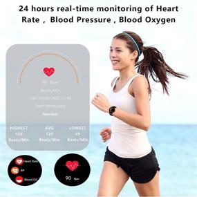 img 3 attached to ⌚ Smartwatch Fitness Tracker for Android and iOS Phones | Activity Tracker with Heart Rate & Sleep Monitor | IP68 Waterproof, HD Full Touch Sport Watch for Men and Women