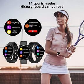 img 1 attached to ⌚ Smartwatch Fitness Tracker for Android and iOS Phones | Activity Tracker with Heart Rate & Sleep Monitor | IP68 Waterproof, HD Full Touch Sport Watch for Men and Women