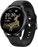 ⌚ smartwatch fitness tracker for android and ios phones | activity tracker with heart rate & sleep monitor | ip68 waterproof, hd full touch sport watch for men and women logo