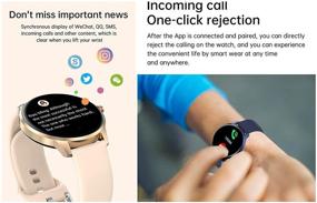 img 2 attached to ⌚ Smartwatch Fitness Tracker for Android and iOS Phones | Activity Tracker with Heart Rate & Sleep Monitor | IP68 Waterproof, HD Full Touch Sport Watch for Men and Women