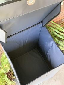 img 2 attached to 📦 Grey Outdoor Weather Resistant Fabric Package Delivery Box - Protects Parcel Deliveries from Bad Weather & Porch Pirates - Ideal for Outside Porch