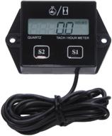 🔧 timorn tachometer: waterproof hour meter for small engine - ideal for chainsaw, atv, motorcycle & utv engine (black) logo