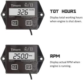 img 3 attached to 🔧 Timorn Tachometer: Waterproof Hour Meter for Small Engine - Ideal for Chainsaw, ATV, Motorcycle & UTV Engine (Black)