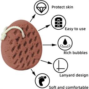 img 2 attached to 🛀 Exfoliating Bath Sponge for Men and Women - Body Shower Sponge for Enhanced Bath Experience