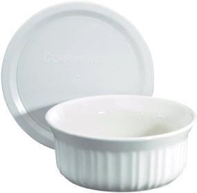 img 3 attached to 🥘 Pack of 2 CorningWare French White Pop-Ins 16-Ounce Round Dishes with Plastic Covers