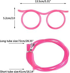 img 3 attached to 🥳 8PCS Silly Straw Glasses: Reusable Fun Loop Drinking Straw Eye Glasses for Kids Party, Annual Meeting, Birthdays (8 Colors)