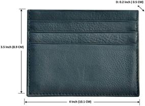 img 2 attached to 👜 Black Leather Pocket Credit Case by Bdgiant