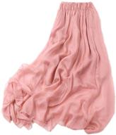 mullsan women's double layer chiffon pleat maxi long skirt dress: a retro vintage delight! logo