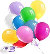 🎈 premium latex rainbow balloons - 100pcs bulk 12 inches for birthday parties, helium colored balloons for arch decorations & party supplies логотип