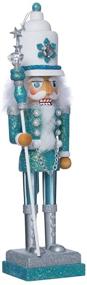 img 4 attached to 🎄 Kurt Adler Hollywood Nutcracker HA0152: 17-Inch, Turquoise/White - Stunning Collectible Decoration