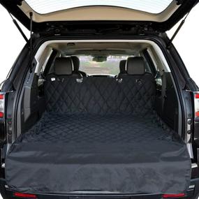 img 4 attached to 🐶 HCMAX Luxury Dog Vehicle Cargo Liner Cover: Waterproof, Nonslip Pet Seat Protection for Cars, SUVs, Trucks, Jeeps, and Vans - XL Black