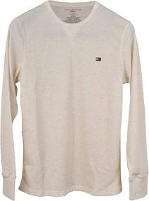 img 1 attached to 🔥 Stay Warm and Stylish with Tommy Hilfiger Thermal Sleeve Heather Men's Clothing and Shirts