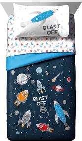 img 3 attached to 🚀 Jay Franco Trend Collector Blast Off 4 Piece Toddler Bed Set - Soft and Durable Microfiber Bedding Kit