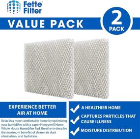 img 3 attached to Fette Filter 2 Pack | Compatible Humidifier Replacement Pads for Honeywell HC22P & Aprilaire Water Panel 10 Models 110 220 500 550 558 | Whole House Filters