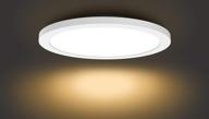 🔆 12 inch led flush mount ceiling light fixture for bathroom and kitchen - 3000k warm white, 24w (150w equivalent), 1680lm round ceiling lamp for bedroom, hallway, stairwell logo