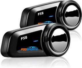 img 4 attached to 🎧 Fodsports FX6: Advanced Bluetooth Headset for 6 Riders - Motorcycle Helmet Communication Systems with Voice Assistant & Boom/Soft Mic