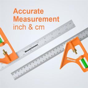 img 1 attached to Mecurate Combination Adjustable Woodworking Measurement Measuring & Layout Tools