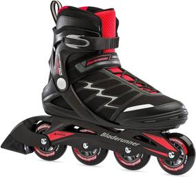 img 4 attached to 🔥 Bladerunner by Rollerblade Advantage Pro XT: High-Performance Men's Fitness Inline Skate in Black and Red