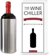 🍾 the wine bottle chiller - 5 hour cold retention, 750ml wine & champagne bottles, perfect for parties, picnics, travel - stainless steel double vacuum wall insulation логотип