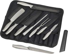 img 3 attached to 🔪 Ross Henery 10-Piece Stainless Steel Chef's Knife Set with Roll Case for Enhanced Kitchen Experience