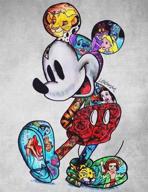 kaylea diy 5d diamond painting kit - mickey mouse full drill crystal rhinestone embroidery cross 🎨 stitch arts craft canvas for home wall decor - adults and kids - 11.8 x 15.7 inch logo