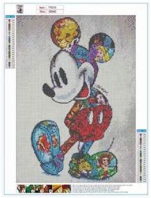 img 1 attached to KAYLEA DIY 5D Diamond Painting Kit - Mickey Mouse Full Drill Crystal Rhinestone Embroidery Cross 🎨 Stitch Arts Craft Canvas for Home Wall Decor - Adults and Kids - 11.8 x 15.7 inch