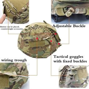 img 3 attached to 🔒 Jadedragon Camouflage Helmet Cloth: ACH/MICH Helmet Cover in One Size, Effective Camo Protection