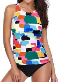 img 1 attached to Holipick Tankini Swimsuit Control Bathing