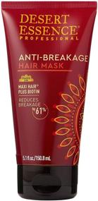 img 2 attached to Desert Essence Anti-breakage Hair Mask - Salon Professional Formula with Maxi Hair Plus Biotin - Essential Enriched Vitamins Promote Breakage Reduction - 5.1 Fl Oz Hair Moisturizer