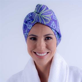 img 4 attached to AqkuaTwist Turban Absorbent Capabilities Fashionable Bath
