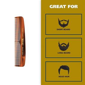 img 1 attached to 🧔 Wahl Model 3324 Men's Grooming Pocket Comb - Handcrafted with Cellulose Acetate, Smooth Teeth & Rounded Taper - Ideal for Beard, Moustache, and Hair