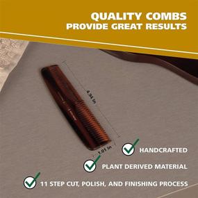 img 3 attached to 🧔 Wahl Model 3324 Men's Grooming Pocket Comb - Handcrafted with Cellulose Acetate, Smooth Teeth & Rounded Taper - Ideal for Beard, Moustache, and Hair