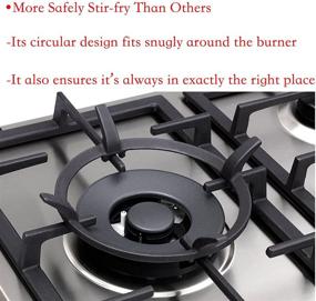 img 3 attached to 🍳 Replacement Wok Ring for Whirlpool WEG750H0HZ Gas Stove Parts, Cast Iron Wok Rack for GE JGBS66REKSS Parts, KitchenAid KFGD500ESS, and Samsung Gas Range Oven Wok Support